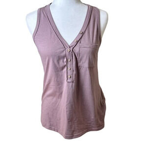 NWT Emery Rose Boutique Button Placard Blush Tank Top - size small